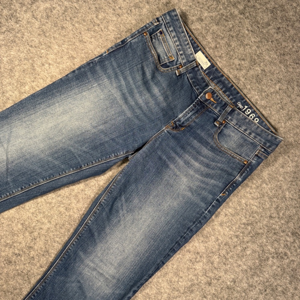 Gap 1969 Real Straight Jeans Womens 30 Regular‎ Blue Denim 364619